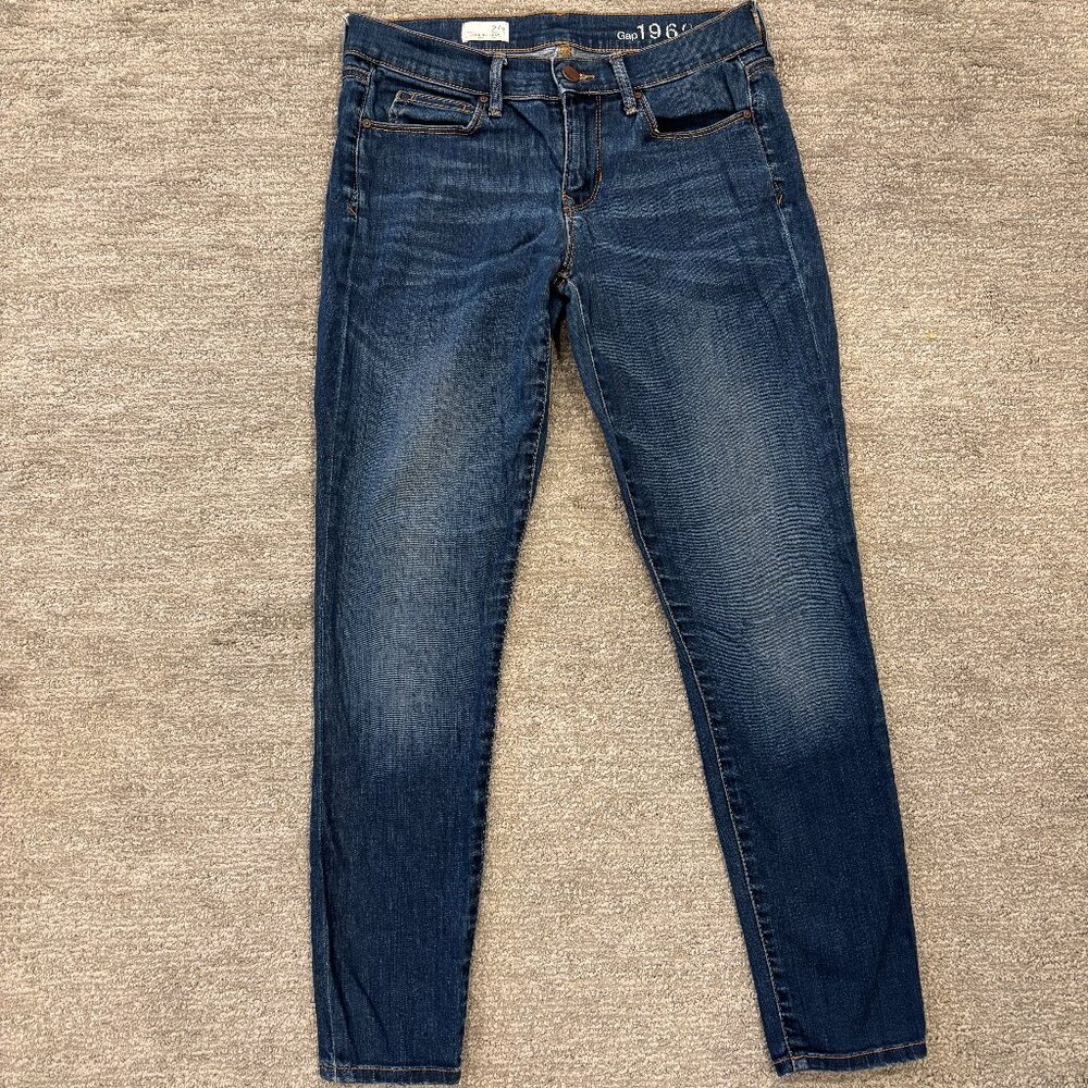 Legging Blue Jeans - Dark Wash - Cotton / Spandex - Size 27 Short - Gap 1969
